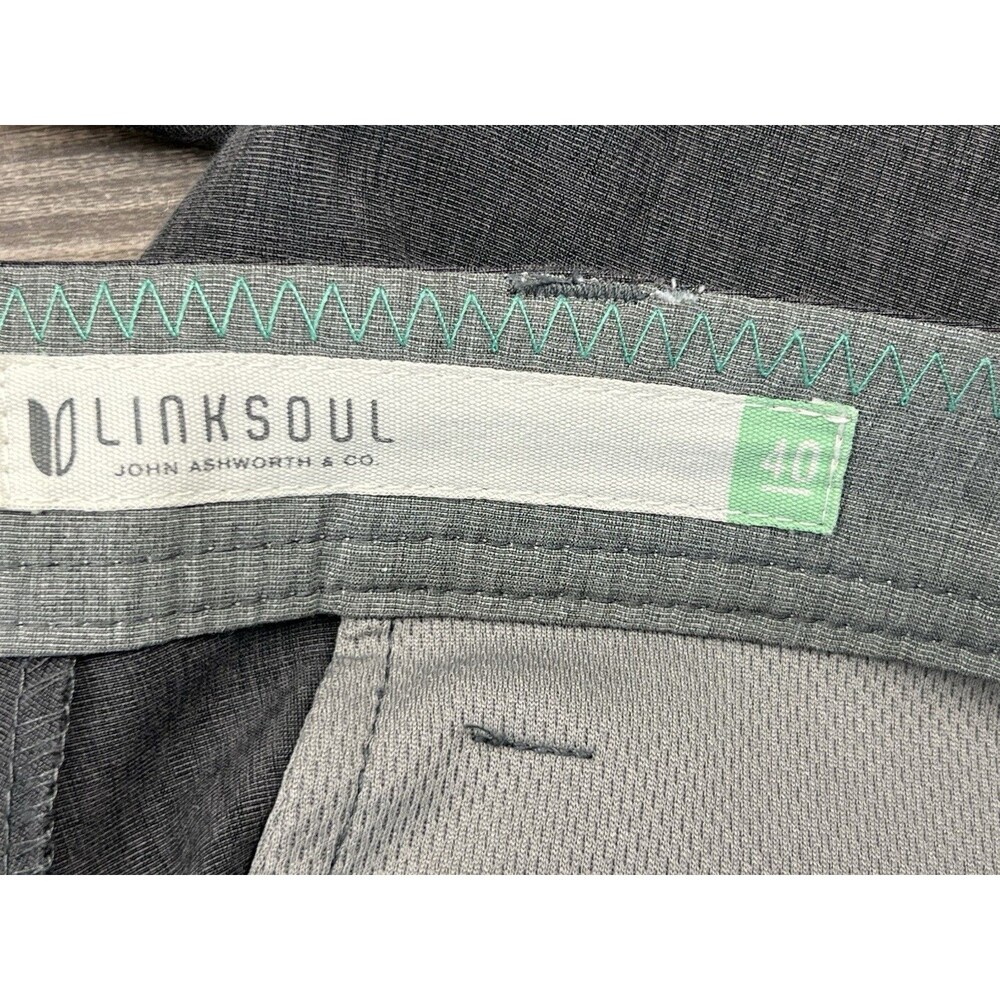 Linksoul Golf Pants Mens 40/29 Gray Lightweight Stretch Flat Front Casual - Picture 12 of 13